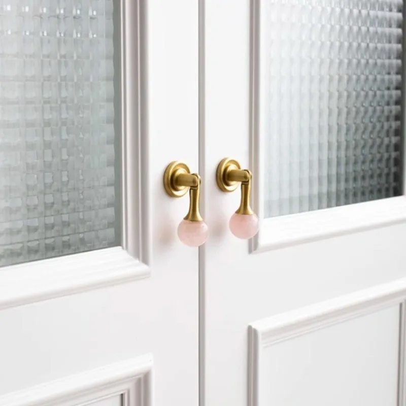 White Crystal Ball+Brass Furni - Furniture Hardware Drop Pulls review and price